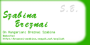 szabina breznai business card